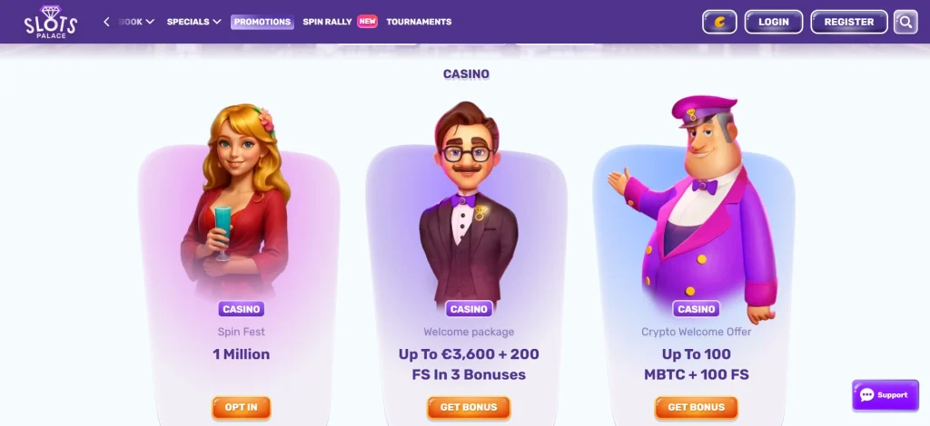 slots palace casino bonus